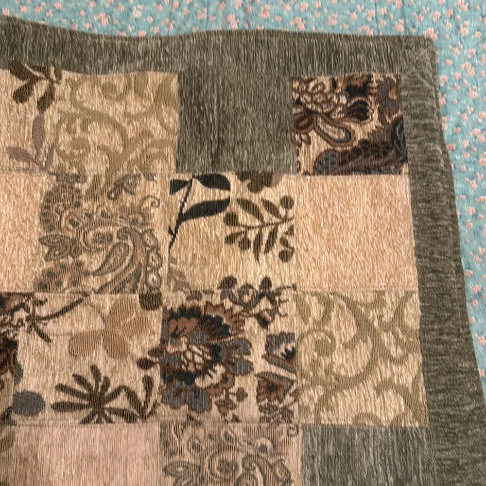 Croft & Barrow Patchwork Door Mat - Green, Beige, Black
